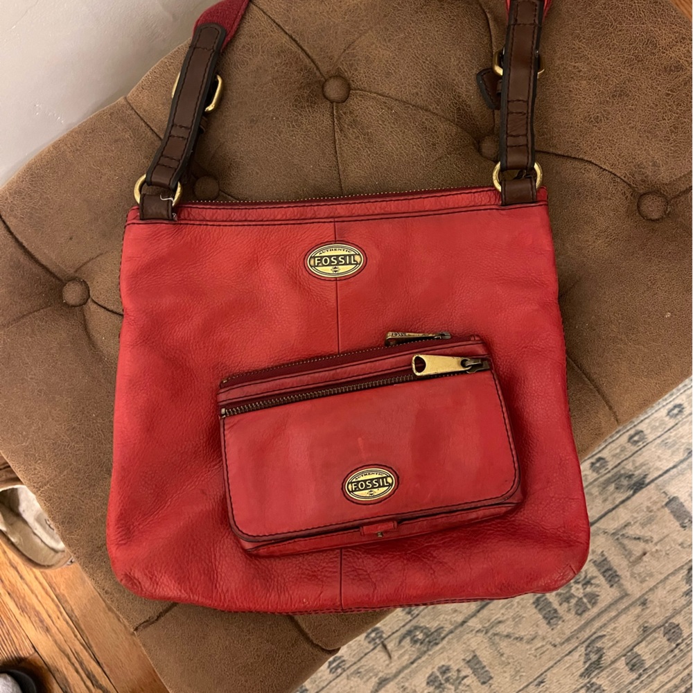 Matching Fossil Crossbody & Wallet